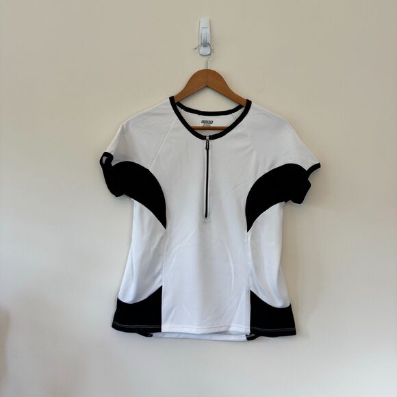 Trek Women's Black White Cycling Jersey Half Zip Size XL - Picture 1 of 6